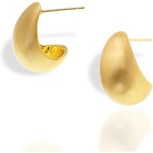 Sonateomber Gold Crystal Huggie Hoops | Sparkling CZ & Rhinestone Thick Earrings for Women - 1 of 4