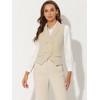 INSPIRE CHIC Women's Lapel Collar Dressy Versatile Racerback Waistcoat Suit Vest - 3 of 4