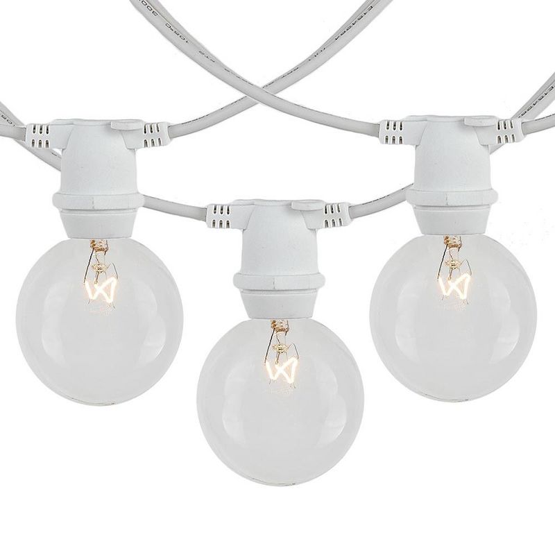 Novelty Lights Globe Outdoor String Lights with 25 In-Line Sockets White Wire 25 Feet, 2 of 10