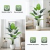 Whizmax Artificial Bird of Paradise Plant, 8 Trunk Fake Palm Tree with Large Faux Leaves, Indoor Tropical Decor for Home, Office, Housewarming Gift - 4 of 4