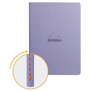 Rhodia Rhodiarama Sewn Spine Notebook - Dot grid 32 Sheets - 6 x 8 1/4 - Iris - 1 of 3
