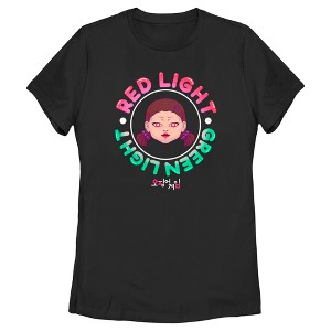 Women's Squid Game Red Light Green Light Doll T-Shirt - 1 of 4
