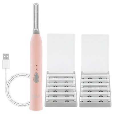 Spa Sciences Sima Sonic Dermaplaning Tool 2 in 1 Women's Facial Exfoliation & Hair Removal System - Pink