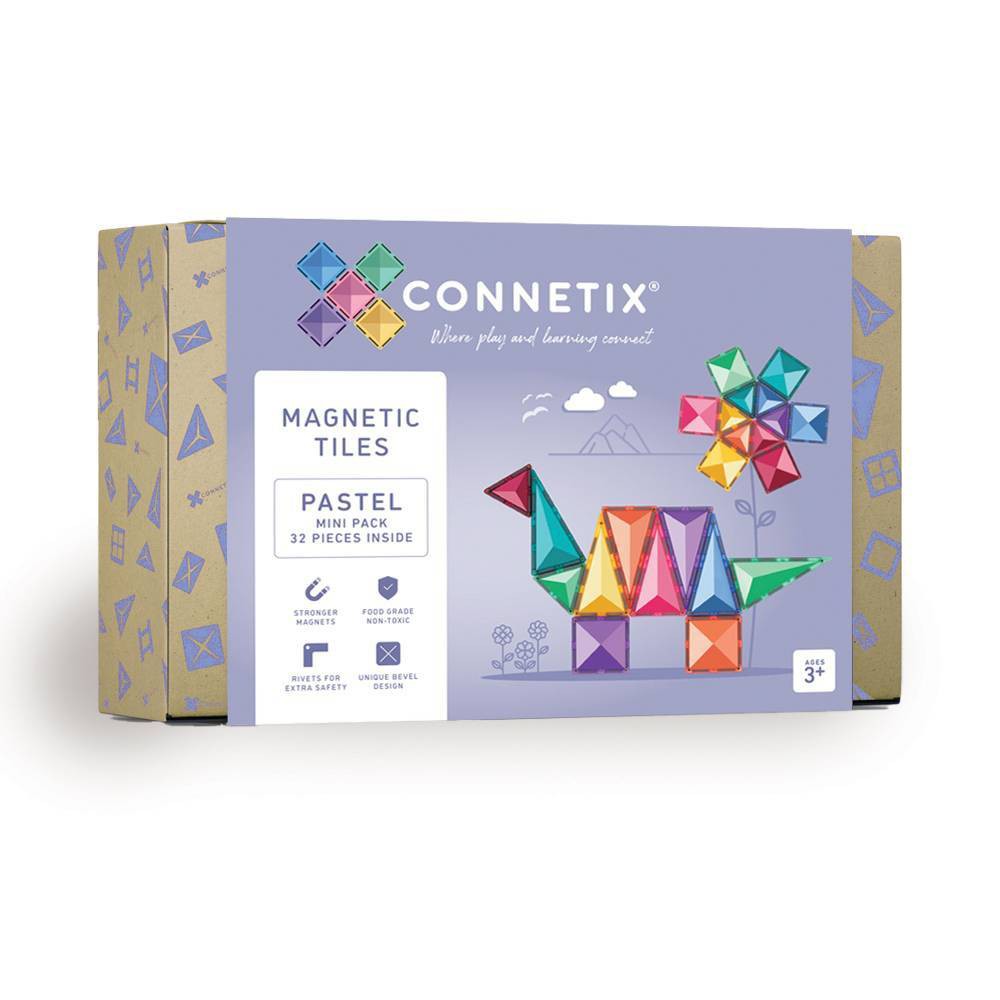 Photos - Construction Toy Connetix Pastel Magnetic Tiles Mini Pack 32pc Set