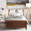 ALEXOUN Twin Size Platform Bed, Wood Platform Bed Frame with Headboard, Footboard and Wood Slat, No Box Spring Needed,for Apartments, Bedrooms - 2 of 4