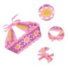 Unique Bargains Women's Cute Hollow Lace Up Knitted Crochet Headwrap 21.26"x3.15" Pink 1 Pc - 2 of 4