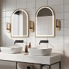 Arched Frame LED Dimmable Anti-Fog Bathroom Vanity Mirror - 2 of 4