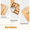 MOVSSOU 10" Cheese Board Set with Knife Charcuterie Boards Set - 2 of 4