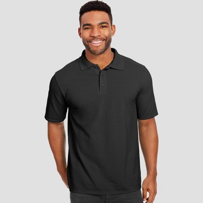 Men's black polo shirt