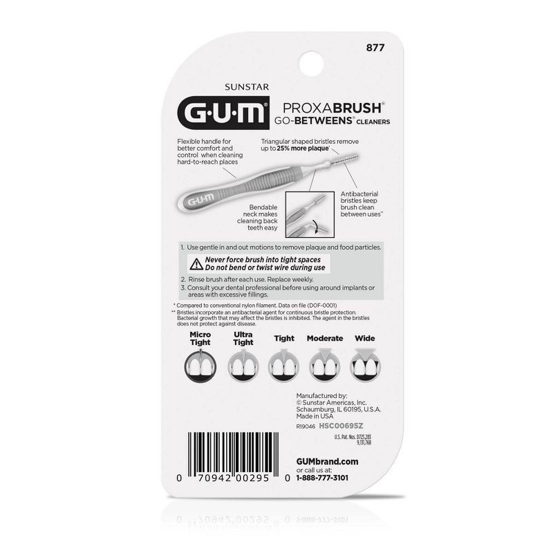 GUM Proxabrush Go-Betweens Micro-Tight - 10ct, 3 of 7