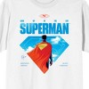 Superman 2025 Sky Logo Adult White Crew Neck Short Sleeve T-shirt - 2 of 4