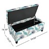 Storage Ottoman,Floral Fabric Upholstered Ottoman for Living Room,Bedroom,or Office - The Pop Home - 2 of 4