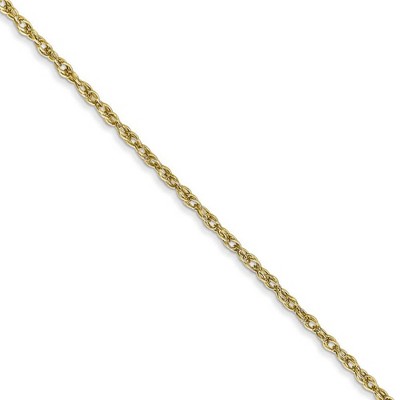 Black Bow Jewelry 1.5mm 10k Yellow Gold Polished Loose Rope Chain Necklace