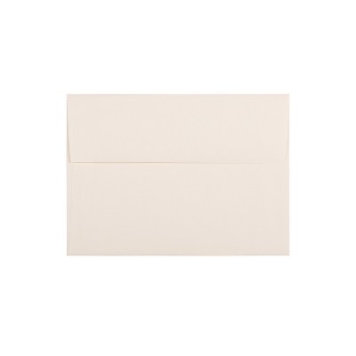 JAM Paper A7 Strathmore Invitation Envelopes 5.25 x 7.25 Natural White Linen 25/Pack (82011)