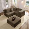 Whisen 118.2" L-Shaped Modular Sectional Sofa Set with 6 Pillows, Oversized Upholstered DIY Combination - 4 of 4