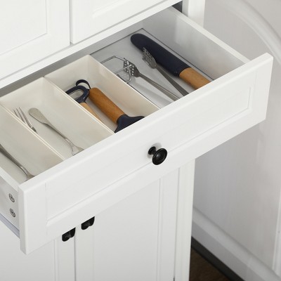 White Recessed Panel 69" Freestanding Kitchen Pantry Cabinet