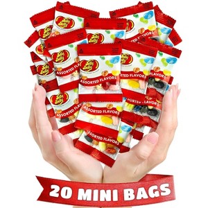 Jelly Belly 20 Packs Individually Wrapped Jelly Beans 0.35oz Mini Packs - Great for Lunches, Snacks, School, Camp, Parties, Events & More - 1 of 4