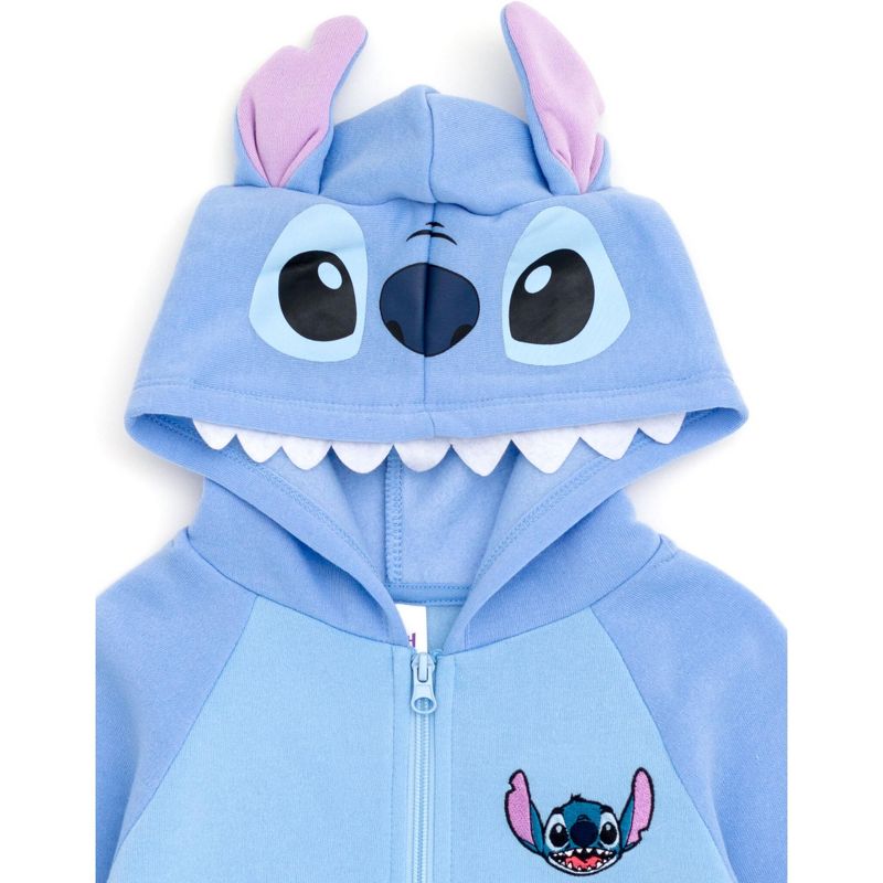 Disney Lilo & Stitch Girls French Terry Zip Up Cosplay Hoodie Little Kid to Big Kid, 4 of 6