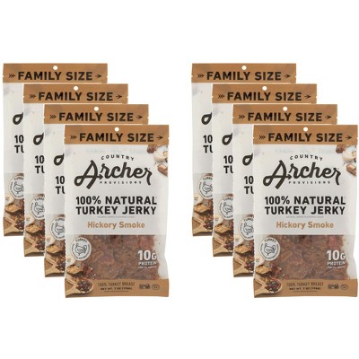 Country Archer Jerky Turkey Hickory Smoked - Case of 8 - 7oz