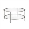 Metal Round Two Shelf Coffee Table in Gray - Henn&Hart - image 3 of 4