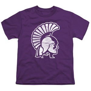 Winona State University Distressed Primary Kids T-Shirt For Youth Purple - 1 of 4