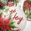 Botanical Disc Ornament Multicolor 4"H Glass Set of 3 - 2 of 2