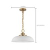 Nuvo Lighting Colony 1 - Light Pendant in  Matte White/Burnished Brass - 3 of 4