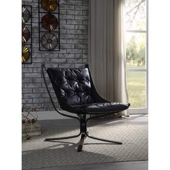 30" Carney Grain Leather Accent Chair Vintage Blue - Acme Furniture