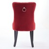 Racxily High-end Tufted Velvet Dining Chair Set of 2 - Solid Wood Contemporary Dining Chair with Nailhead Trim,Multiple Colors Optional - 3 of 4