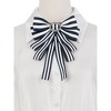 Elerevyo Women's Large Striped Rhinestone Brooches Bows Ties - 4 of 4