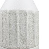 Fluted Sandy Vase White Metal - Foreside Home & Garden - 3 of 4