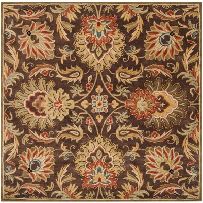 Mark & Day Lyon 4'x4' Square Tufted Indoor Area Rugs Dark Brown