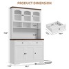 71" Pantry Cabinet with Charging Station, Tall Kitchen Pantry Storage Cabinet  with Storage Drawers for Living Room, Dining Room - 3 of 4