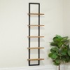 VIP Wood 34 in. Brown Five Tiered Wall Mounted Shelf - 3 of 4