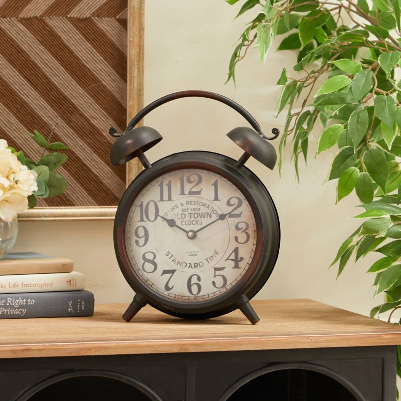 Metal Clock with Bell Style Top - Olivia & May, 2 of 8