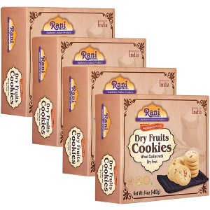 Dry Fruits Cookies - 14oz (400g) Pack of 4 - Rani Brand Authentic Indian Products - 1 of 4