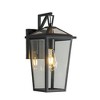 ALOADECOR Classic Outdoor Wall Lantern Matte Black Wall Sconce with Clear Tempered Glass Open Bottom Wall Mount Light Fixture for Entryway - 4 of 4