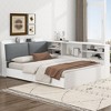 NicBex Full Platform Bed 81" L Modern Wooden Bed Frame with Storage Headboard, Shelves, Drawers for Bedroom, Guest Room, No Box Spring Required - 2 of 4