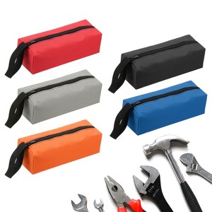 Unique Bargains Oxford Cloth Multi-Purpose Organizing Zipper Electrician Tool Bags 9.8" x 3.3" x 2.8" 5 Pcs - 1 of 4
