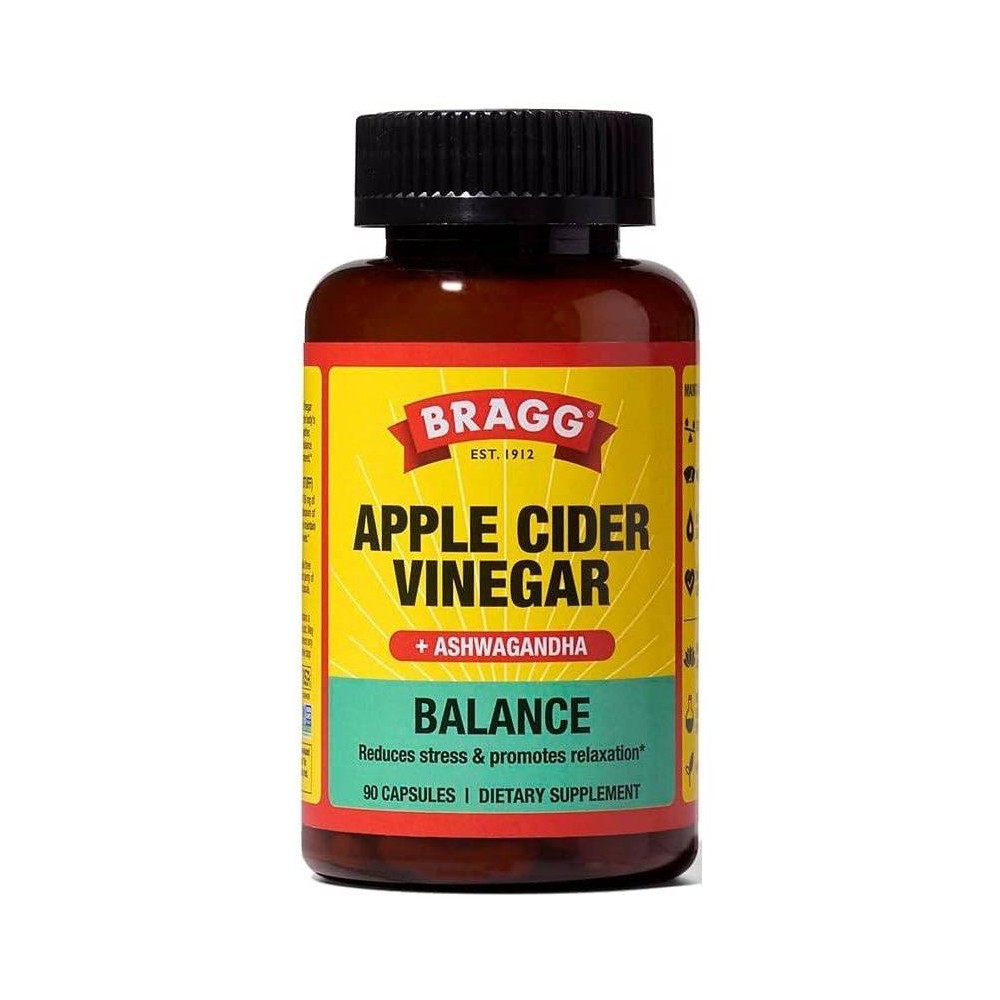 Photos - Vitamins & Minerals Bragg Apple Cider Vinegar Balance Vegan Dietary Supplement Capsules - 90ct