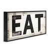Stupell Industries Eat Typography Vintage Sign Black Framed Giclee Art - 3 of 4
