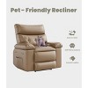 Jojoka Oversized Swivel Rocker Recliner Chair, Manual Reclining Sofa with Cup Holders & Side Pockets, Lazy Armchair for Adults - 2 of 4