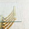 47" Two-Tier Stainless Steel Glass Coffee Table - 4 of 4