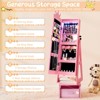 Tangkula 3 In 1 Kids Jewelry Cabinet w/3-Color Lighted Full Length Mirror Internal Mirror - 4 of 4
