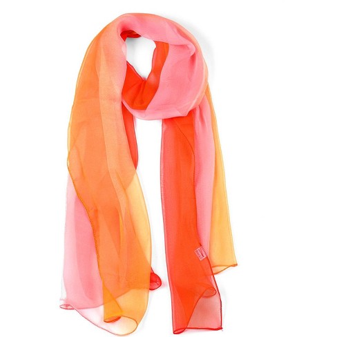 Allegra K Women Long Chiffon Light Silky Gradient Color Shawl Wrap Scarf :  Target