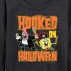 Women's - SpongeBob SquarePants - Hooked On Halloween Lightweight French Terry Wide Neck Long Sleeve Shirt - 2 of 4