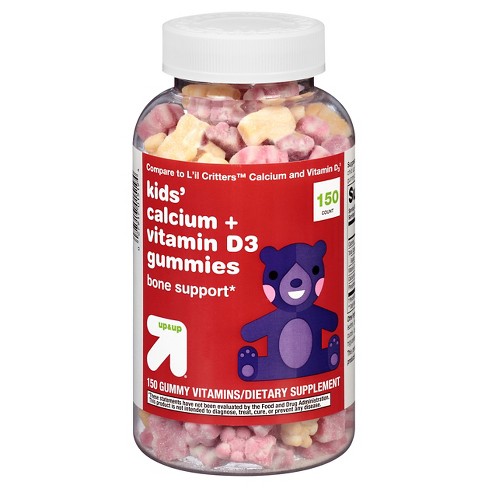 Kids' Calcium + Vitamin D3 Gummies - Black Cherry, Orange ...