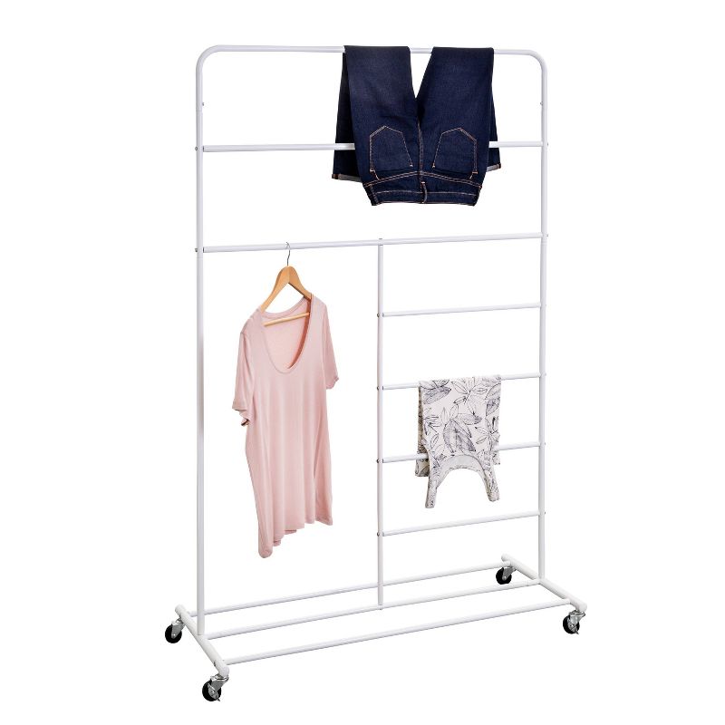 Honey-Can-Do Rolling Drying Rack with T-Bar, 2 of 8