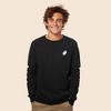Dalix Ghost Embroidered Crewneck Long Sleeve Sweatshirt Fleece Men - 2 of 4