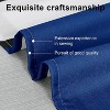 LunaLulinlk hower Curtains for Bathroom,Blue Geometric Shower Curtain with 12 Hooks - 4 of 4